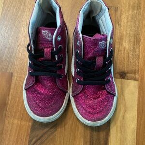 Girls Vans Glitter Pink